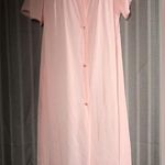 Vanity Fair Vintage  pink button front robe nightgown housecoat size small Photo 10