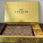 Coach New  Signature Large Wristlet with Charms in a Gift Box Photo 6