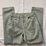 American Eagle AE77 Green Distressed Straight Jeans Photo 4