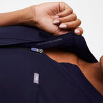 FIGS Rafaela Cargo Wide Leg ScrubJumpsuit in Navy, Size Medium Photo 3