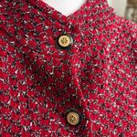 St. John Collection ST. JOHN Red‎ Tweed Button Down Jacket Size 12 Photo 1