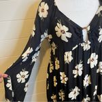 American Eagle  Outfitters Black Floral Dress BabyDoll Fairy Western Medium Photo 5