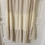 POL NEW Cream and Tan Tiered Maxi Skirt Photo 3