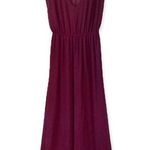 Show Me Your Mumu Kendall Maxi Dress Merlot Chiffon Maroon Burgundy Dark Cherry Red Bridesmaid Gown V-Neck Open Back Full Length Size XL X-Large Photo 4