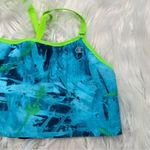 Champion Sports Bra Teal Lime Green Geo Photo 3