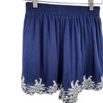 Tobi 2/$30  Shorts High Waisted Embroidered Scalloped Hem Gauzy Lightweight Blue Photo 2