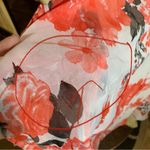 Chetta B CORAL, WHITE AND GRAY FLORAL PRINT CHIFFON MAXI DRESS (12) Photo 7