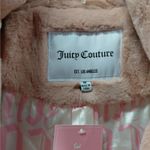 Juicy Couture  Women’s Medium Dusty Pink Teddy Trench Faux Fur Coat Long Plush Photo 7