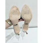 Badgley Mischka  Dana Satin Crystal Peep Toe D'Orsay Heels White Women's Size 11 Photo 5