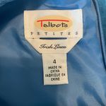 Talbots VTG Women Irish Linen Midi Dress 4 Blue Sheath Career Timeless Classic Photo 2