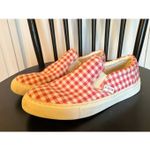 J.Crew pink gingham canvas slip on sneakers 6 Photo 9