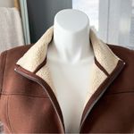 Ralph Lauren Lauren  Brown Shearling Lined Faux Suede Barn Vest Women’s Size XL Photo 2