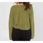 Free People Green Emmas Tie Henley Sweater Top Size XS Photo 1