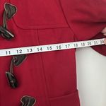 American Eagle American Eagle Womens Red Wool Blend Pea Coat Fur Hood Toggle Buttons Sz Med Photo 8