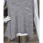 SO  Top Heather Gray Woman's Junior's Size‎ 7/8 Short Sleeve Shark Bite Hem Photo 2
