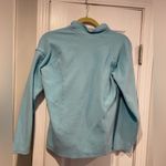 L.L. Bean Size S Aqua Blue Mock Beck Long Sleeve Quarter Zip Pullover Fleece Top Photo 9