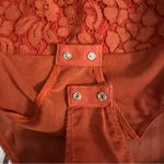 Endless Rose Rust Brown Lace Open Back Flare Sleeve Bodysuit Size XS Photo 13