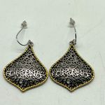 NEW REAL SIMPLE drop dangle open mesh pattern gold and silver fashion earrings Photo 1