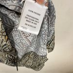 Rosetta Getty Paisley Asymmetrical Dress Tie Sleeves Scarf Top Gray Size 2 Photo 13