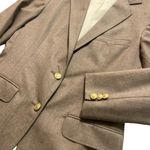 Vintage 80s Brown Blazer Gold Button Midi Skirt Suit Van Julian 6 Single Breast Tan Photo 5