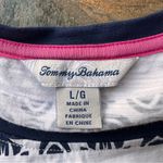 Tommy Bahama Lava Actually Island Navy and White Striped T-Shirt Dress Women’s L Photo 4