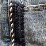 Chico's  So Slimming Girlfriend Crop Jeans Blue Stretch Denim Slim Leg Photo 9