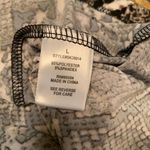 Badgley Mischka  Top L Large Blake Gray Snake Print Shirt Stretch Photo 7