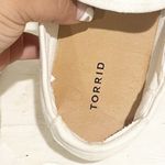 Torrid  Size 8WW Wide White Canvas Low Top Slip on Sneakers Photo 4