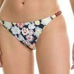 Tanya Taylor NWT Tia Floral Bikini Bottom Dahlia Beaded Hips Swim L Navy Blue Photo 0