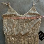 NWT Lulus champagne sequin maxi dress size S Photo 3