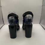 Anne Klein  I Flex Sizes 7.5 Black Fabric Memory Foam Sandal Shoes 3 3/4 in Photo 4