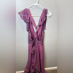 ASOS  NEW Women's‎ Purple Wrap Lace Jumpsuit Wide Leg Size 14 Photo 3