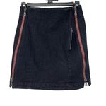LF CARMAR THE BRAND BLACK DEMIN DUAL ZIP MARGERY SKIRT SIZE 27 Photo 1