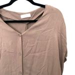 OAK + FORT Buttoned Shirt Mini Dress Tan‎ Small Tan Photo 2