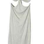 Knit Midi Dress Cut Out Cover Up Size Medium Tan Photo 0