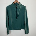 Zyia  Active Athletic Jacket‎ XXL Green 1/2 Zip Pocket Long Sleeve Top Photo 8