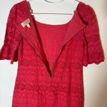 Moulinette Soeurs  Anthropologie Red Eyelet Dress Short Sleeve Size 4 Photo 8