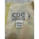 CDC Sleeveless Floral Plaid Mini Dress 100% Silk Yellow Women's Size 6 Photo 5