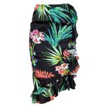 Lovers + Friends NWT Women’s Black Floral Tropical Cropped Top Midi Skirt Small Photo 2