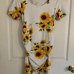 Small Sunflower Maternity Dress White Photo 0