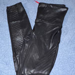 Spanx  Black Faux Leather Moto Leggings Photo 0
