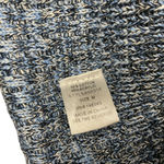 Blue & White Knit Halter Crop Top Button Back Neck Tie M festival boho hippie Size M Photo 3