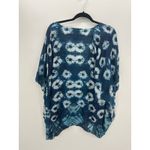 Bindya Womens Blue Tie Dye Swim Coverup Oversized Lightweight Boho Size S NWT Photo 1