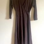 Modcloth Gray Ribbed Knit Faux Wrap Dress Photo 2