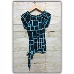 Heart soul  abstract print tie waist top Jr size M Photo 3