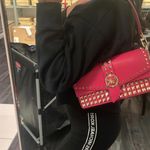 Michael Kors Rubin Red Greenwich Medium Studded Shoulder Bag Photo 2