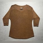 Chico's Chico’s 0 Women’s Brown Boat Neck Sweater 3/4 Sleeve Cashmere Blend S Photo 2