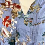 cj banks  long sleeve vneck Pintuck pleat floral blouse top size XL Photo 3