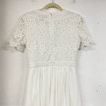 Lulus White Lace Short Sleeve Fit & Flare Mini Dress Womens S Bridal Formal Photo 11