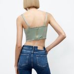 ZARA Satin Effect Corset Crop Top Photo 2